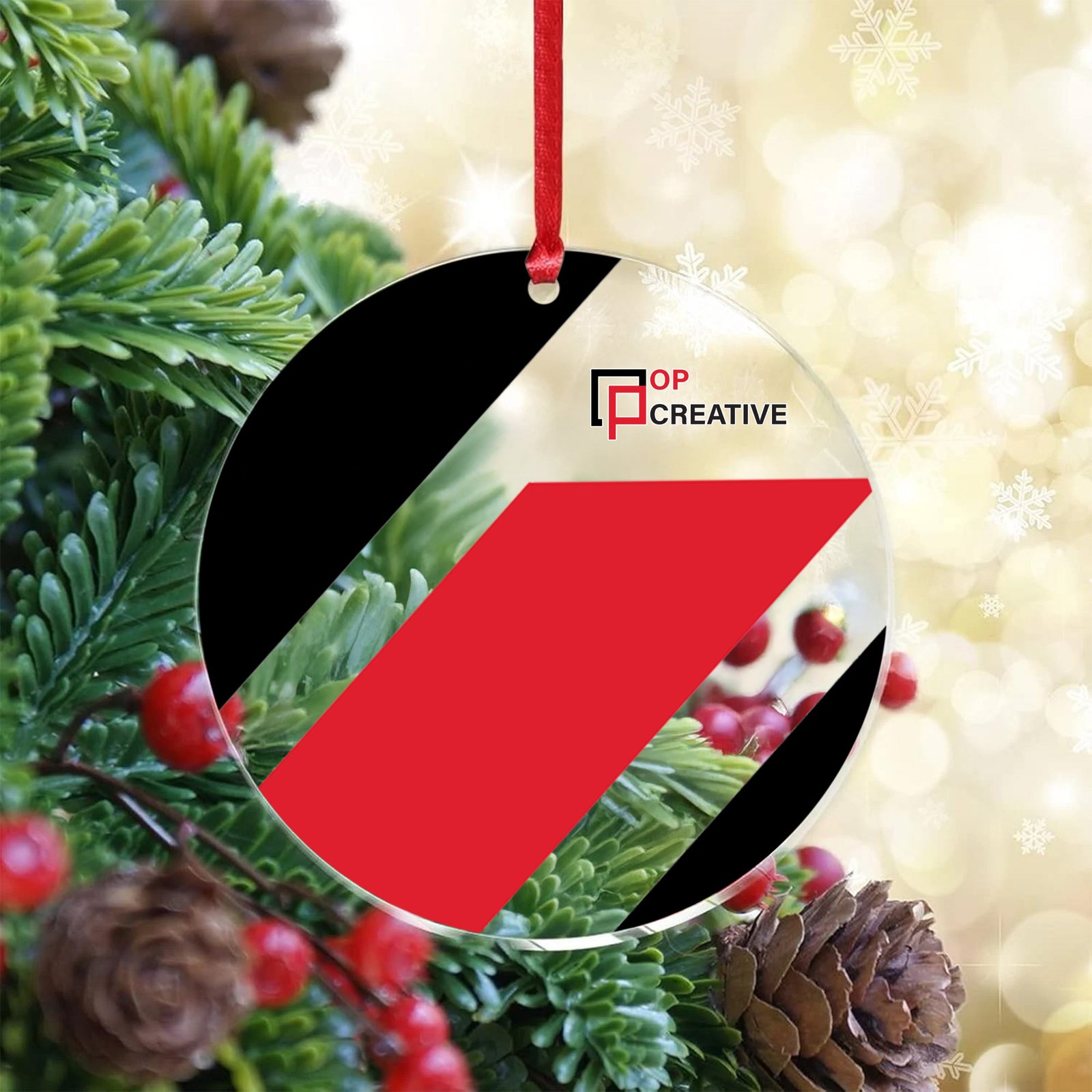 Custom Shape Acrylic Ornament 1 Side_2