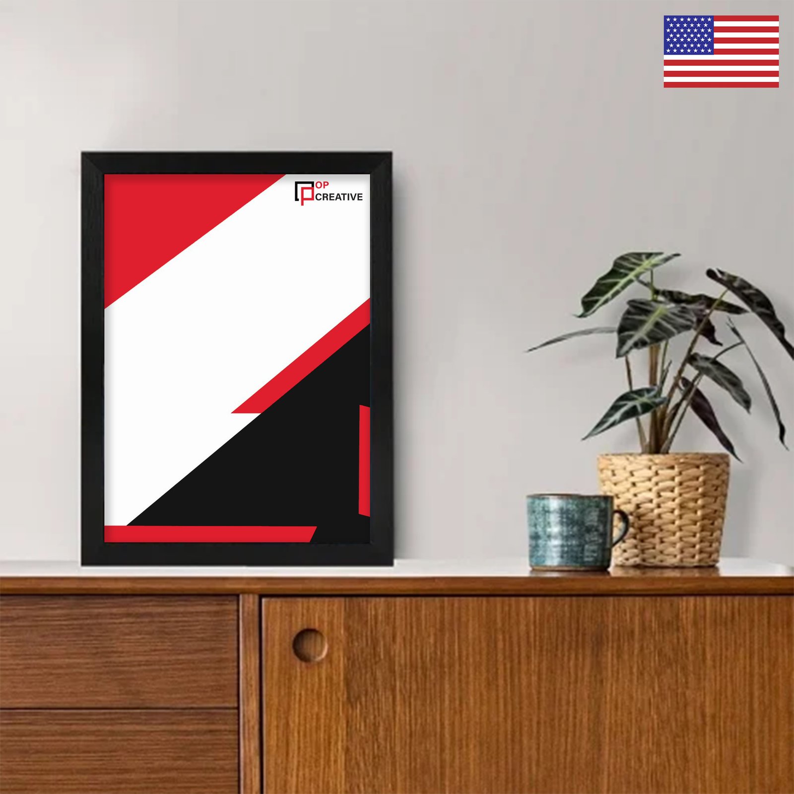 Picture Black Frame Canvas Painting - Vertical_1