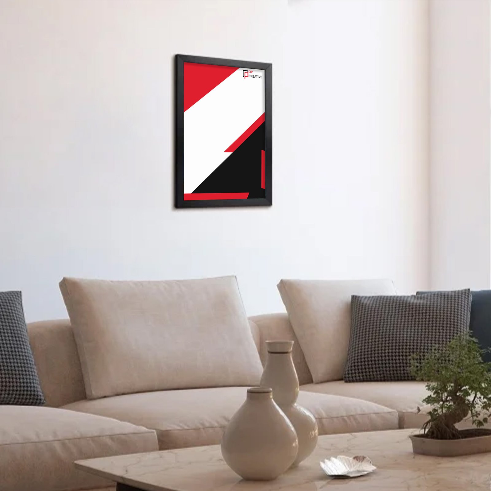 Picture Black Frame Canvas Painting - Vertical_2