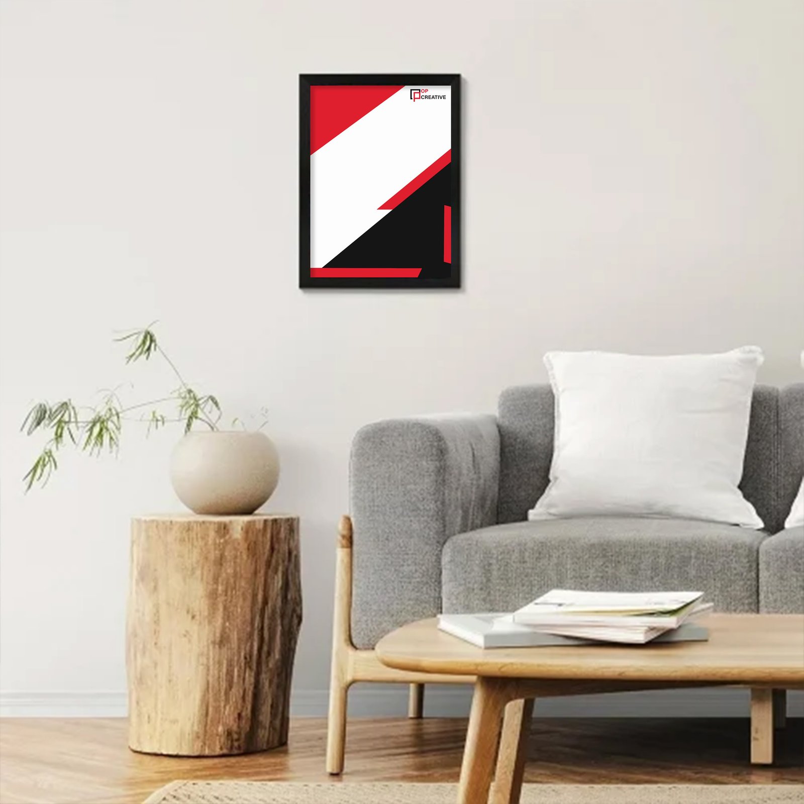 Picture Black Frame Canvas Painting - Vertical_3