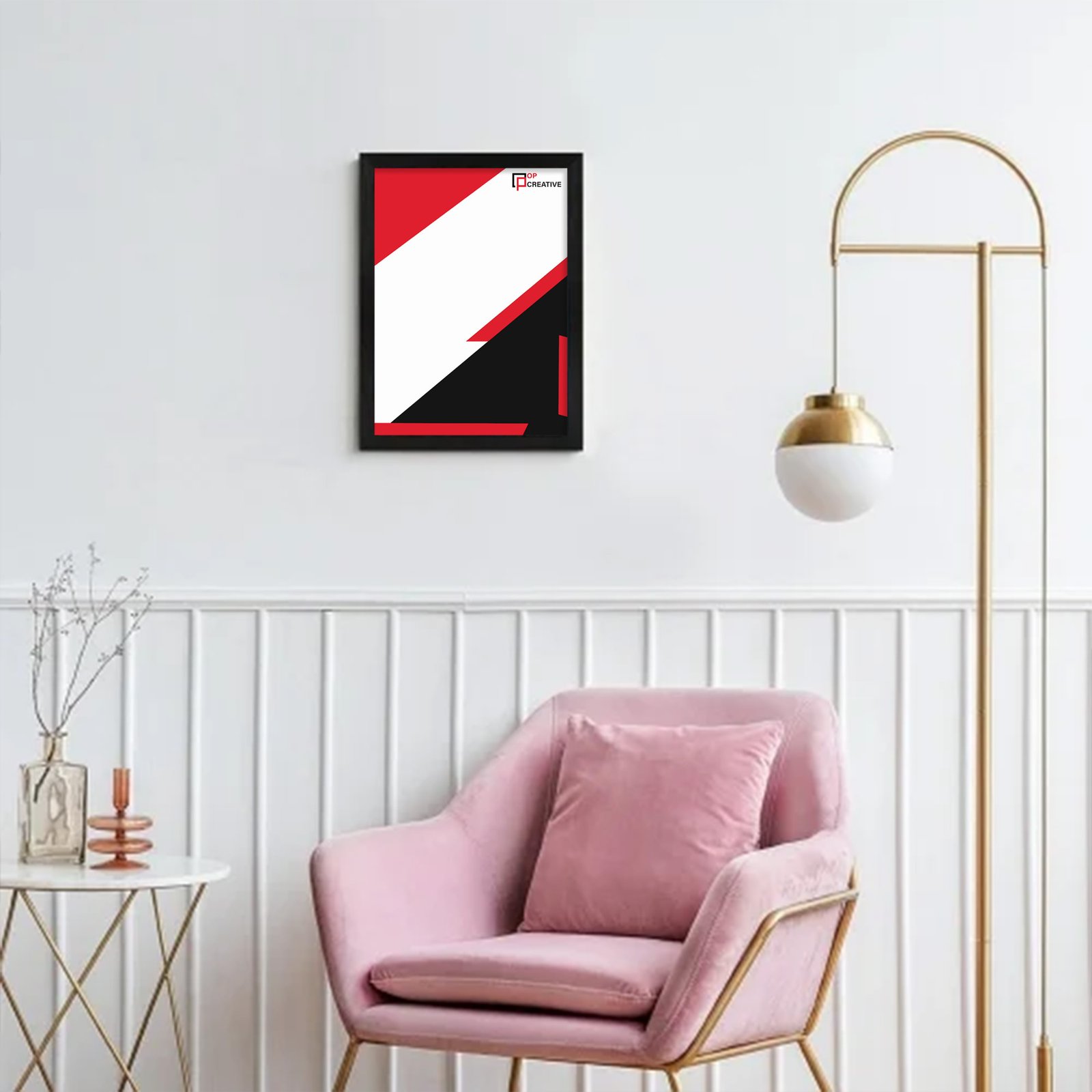 Picture Black Frame Canvas Painting - Vertical_5