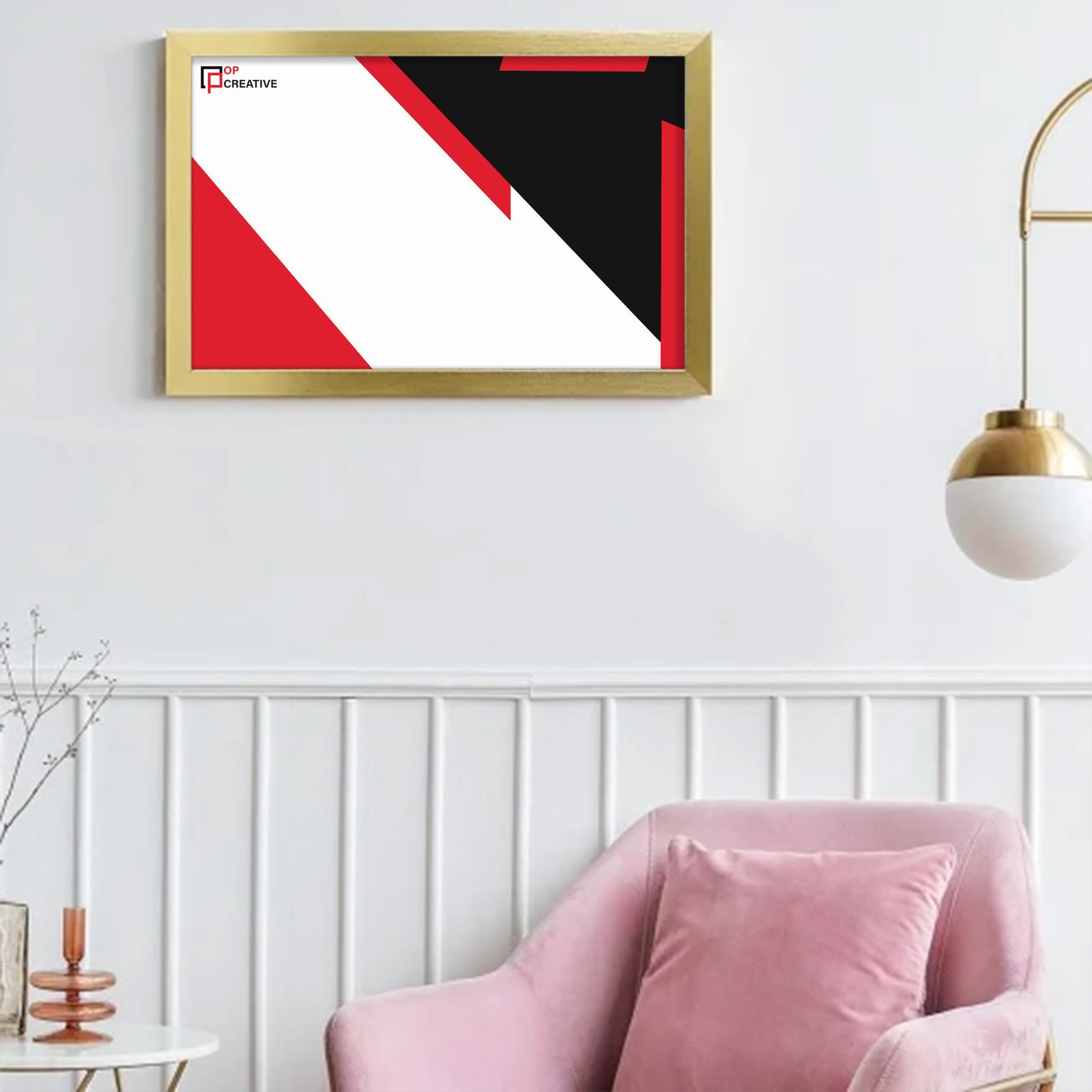 Picture Golden Frame Canvas Painting - Horizontal_2